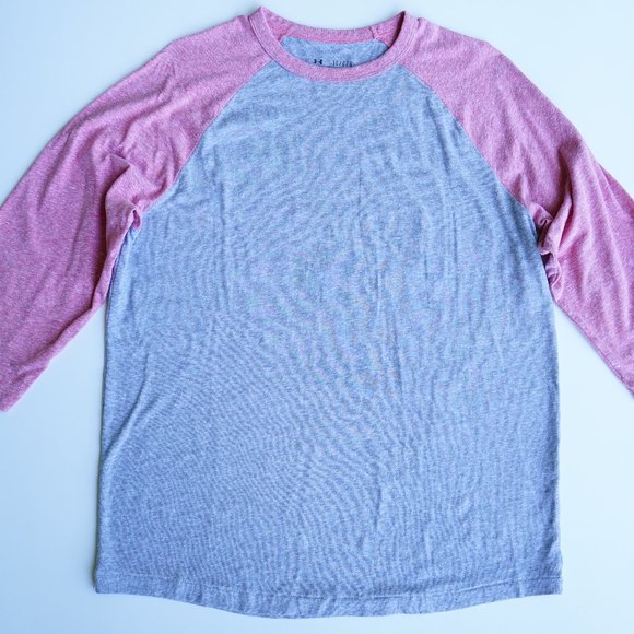 UA HeatGear 3/4 Length Sleeve Baseball T-shirt - Picture 2 of 12